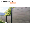 Quality decorative garden patio house fence semi or full privacy aluminum post WPC slatted fence panels
