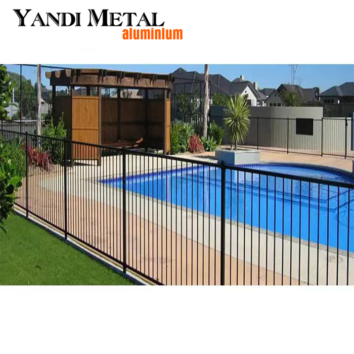 Top quality level slatted fence Slatted pool fence panel Outdoor aluminum garden privacy fence