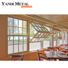 Wholesale custom aluminum frame double glazing metal glass folding window aluminum casement window
