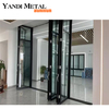 Factory custom exterior panoramic patio double fold slide and swing aluminum barrier popular