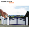 Factory direct garden automatic driveway sliding aluminum door Horizontal slats privacy aluminum door