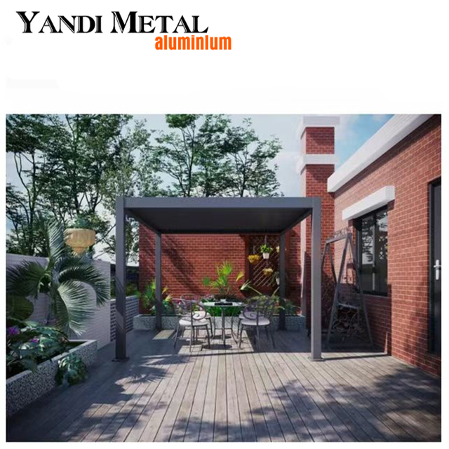 Modern waterproof bioclimatic pergola system 3×3 3×4 4×6 pergola outdoor aluminum electric louver roof pergola