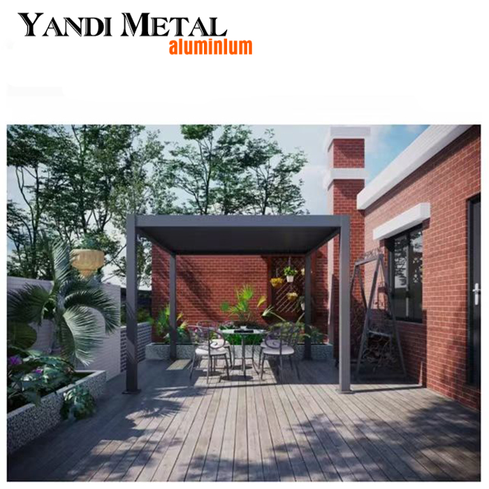 Modern waterproof bioclimatic pergola system 3×3 3×4 4×6 pergola outdoor aluminum electric louver roof pergola