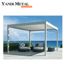 Custom 3*3 3*4 6*4 Outdoor pergola Bioclimatic aluminum pergola with sliding glass doors and louvered roof