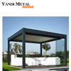 2024 High-quality modern luxury aluminum waterproof outdoor pergola with light garden pergola