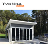 Exterior double glazed aluminum accordion folding door glass double folding patio door