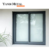 Yandi high quality aluminum profile double glass sliding window Horizontal window glass
