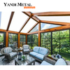 Commercial wall sun room fixed aluminum shutters with manual opening of residential window wall system