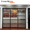 Villa exterior motor control clear glass aluminum rolled up garage door