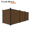 Green Aluminum Wpc garden fence panel design waterproof Wpc composite fence Outdoor black aluminum Wpc fence