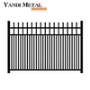 Insert square tube black picket fence panels Aluminum picket fence patio garden Metal alloy picket fence aluminum house