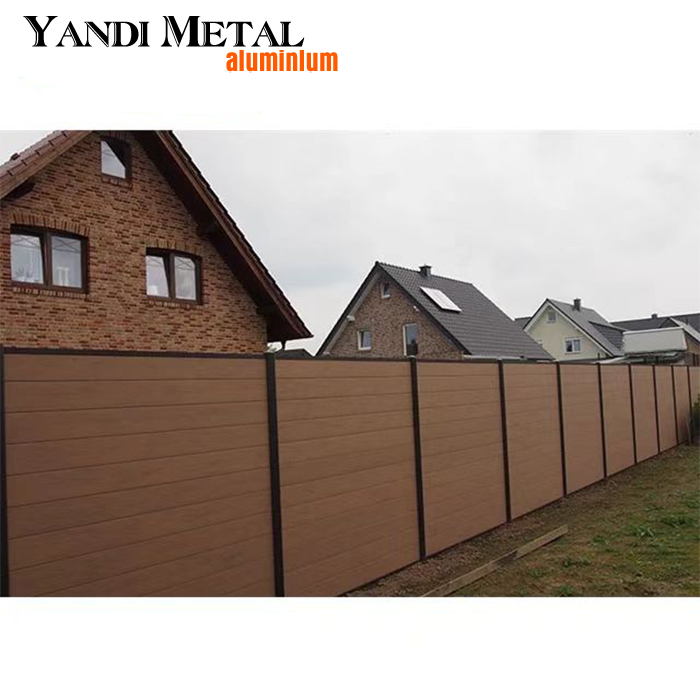 Wood-plastic fence panel with rear LED light group decorative panel wood-plastic composite Trade Price Privacy outdoor garden wall door