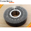 Anodized black sunflower type / radial type extruded aluminum heatsink , aluminum circular heat sink
