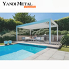 New lightweight aluminum shutter pergola automatic outdoor garage telescopic aluminum pergola