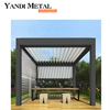 4*6 garden exterior leisure bioclimatic adjustable gazebo Louver roof Electric aluminum pergola Waterproof aluminum pergola