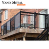 Aluminum glass stair railing Design rail bridge outdoor aluminum stair railing Design of metal outdoor house stair railing