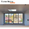 New design aluminum frame double glass swing inside opening window safety glass aluminum sliding window