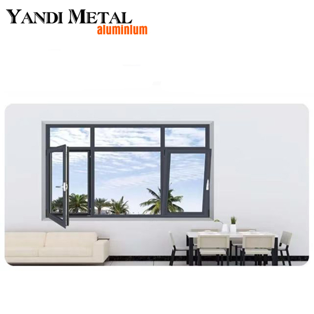 Yandi Modern style house Windows Double glazing simple design aluminum sliding window