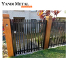 Black trim panel horizontal aluminum fence panel system Price waterproof garden fence