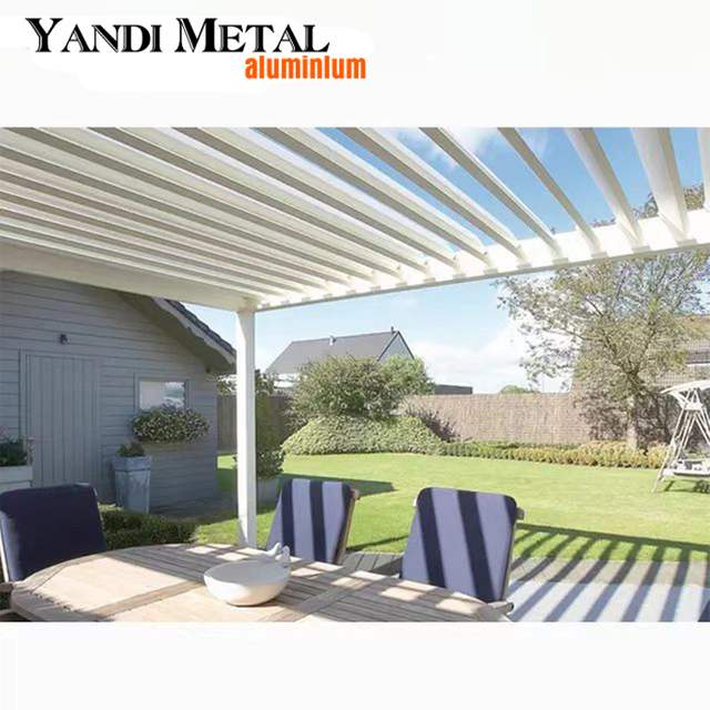Aluminum Louver pergola Easy to assemble waterproof louver roof system kit Outdoor gazebo Aluminum pergola