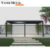 High quality electric roof pavilion Courtyard awning Waterproof double electric aluminum louver pergola