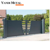 Factory direct garden automatic driveway sliding aluminum door Horizontal slats privacy aluminum door