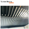 Outdoor sun protection wind control pergola metal roof aluminum pergola shade