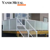 Aluminum glass stair railing Design rail bridge outdoor aluminum stair railing Design of metal outdoor house stair railing
