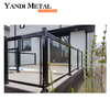 Modern design Outdoor balcony stairs Aluminum fence handrail railings Metal aluminum glass railings