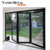 Custom heat break waterproof Modern toughened glass aluminum bifold doors for home and outdoors