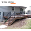 Safety Aluminum metal stair outdoor railing Panel railing Aluminum railing stair railing deck