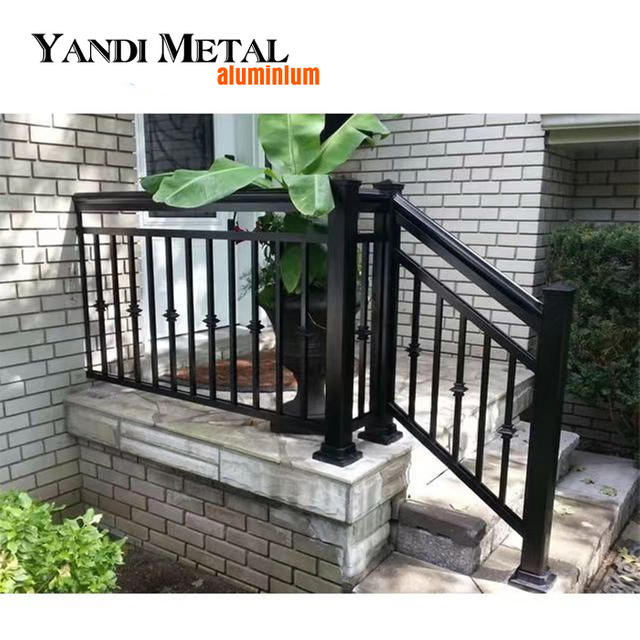 Classical simple galvanized steel aluminum alloy railings Wrought iron outdoor/indoor stair railings