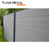 Green Aluminum Wpc garden fence panel design waterproof Wpc composite fence Outdoor black aluminum Wpc fence