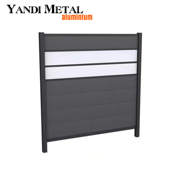 High standard wood-plastic composite wood-plastic fence Aluminum post panel wall panel outdoor garden fence