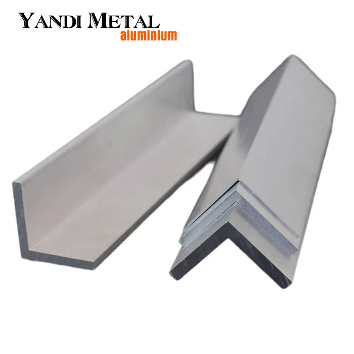Custom extruded aluminum L-shaped corner section bracket and existing mold bending, welding and punching processing services
