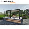 OEM motor car aluminum pergola retractable sliding and folding aluminum louvers bioclimatic pergola