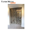 Decorative outdoor laser cut aluminum metal garden privacy folding screen perforated metal screen panel