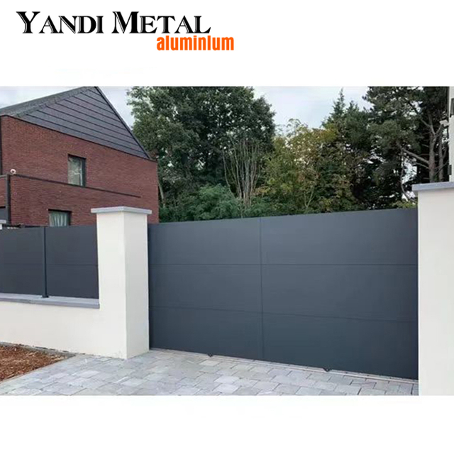 Modern cantilever gate system Garden Aluminum Pedestrian gate Automatic privacy sliding Aluminum cantilever gate kit