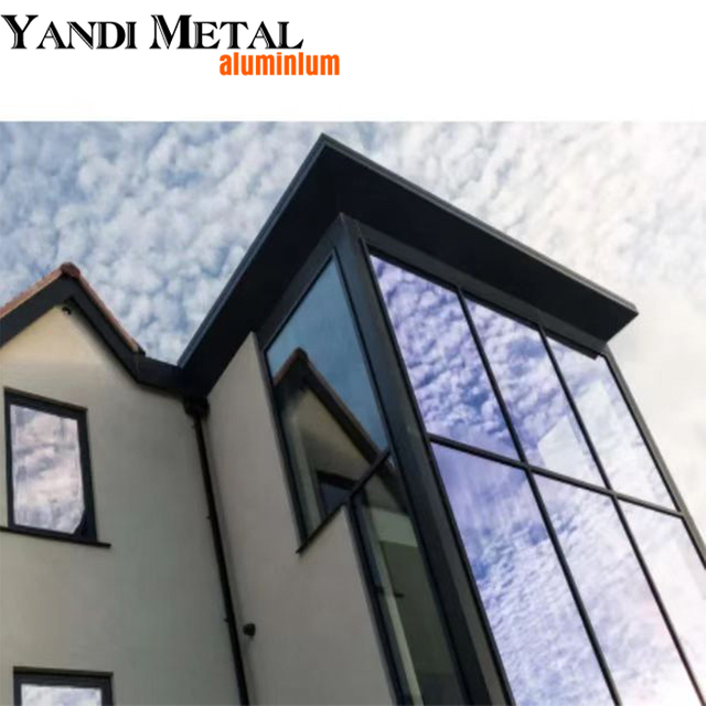 Curtain wall Frameless weather-resistant tempered aluminum glass curtain wall building exterior wall