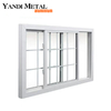Design custom size double glass aluminum window toughened glass aluminum frame horizontal sliding window