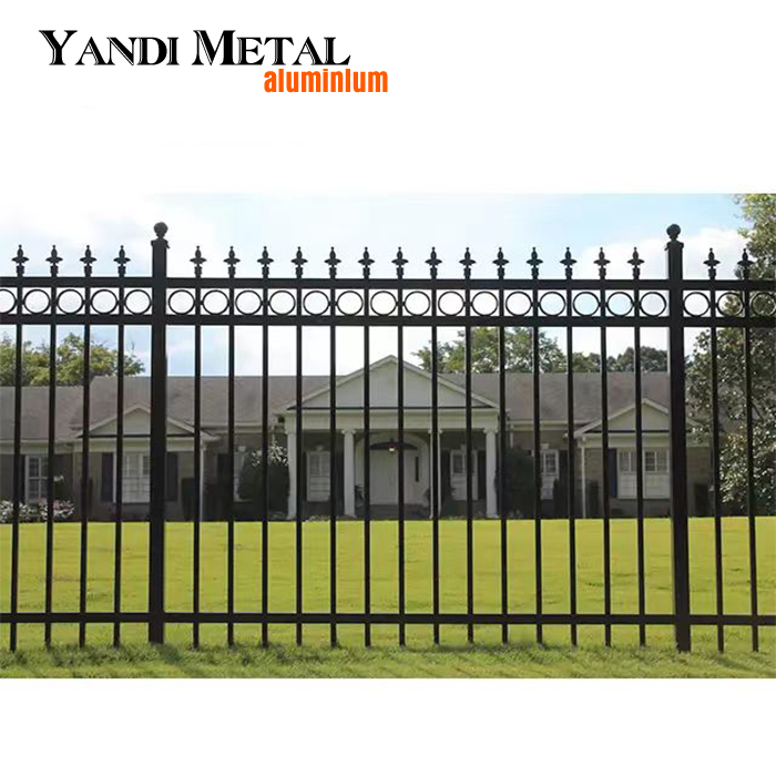 Wholesale climbing safety fences Road safety protection railings aluminum fence posts custom curved top fences