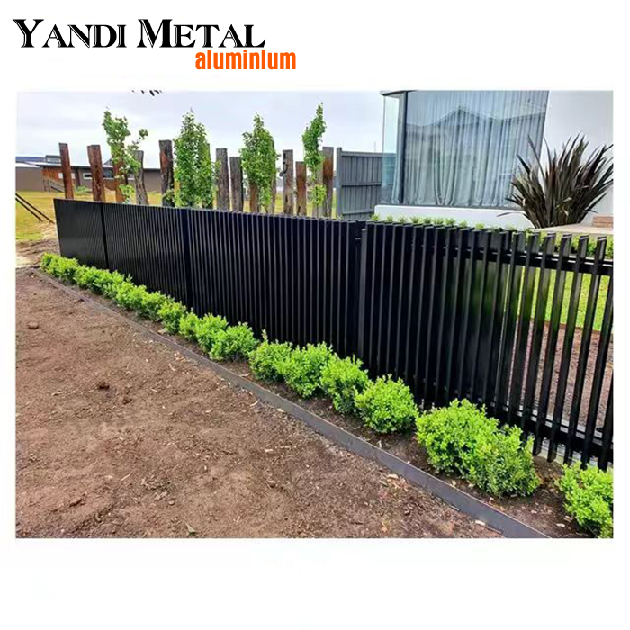 Architectural style aluminum blade fence Privacy protection panel protection railing security fence