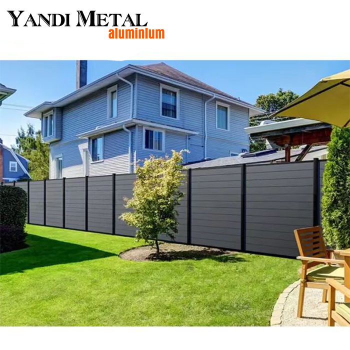 DIY vertical aluminum slat fence Garden Outdoor trim slat fence Horizontal privacy aluminum slat fence panel screen