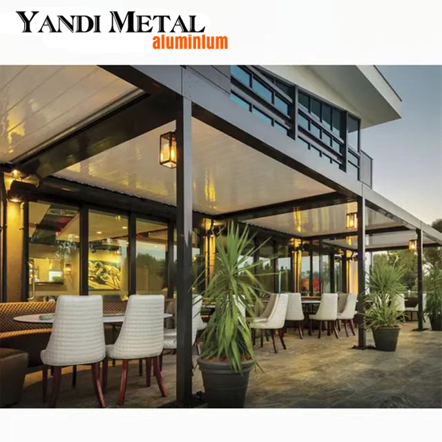 New modern aluminum gazebo shade Outdoor electric shutters bioclimatic gazebo