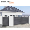 Factory direct garden automatic driveway sliding aluminum door Horizontal slats privacy aluminum door