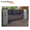 Modern style residential pedestrian entrance Aluminum door driveway Swing slats sliding aluminum privacy door