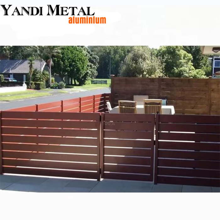 Supply modern high quality fence design outdoor houses backyard garden aluminum alloy material metal fence panels