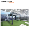 Garden gazebo with LED lights Outdoor electric biogas forest blinds gazebo Aluminum roof