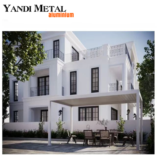 Custom modern pergola Aluminum outdoor electric aluminum outdoor waterproof louver pergola and gazebo