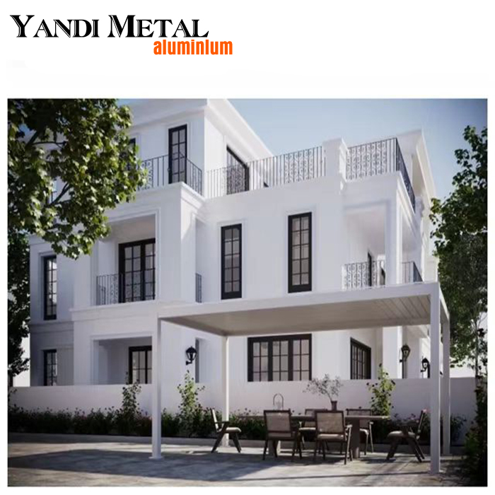 Custom modern pergola Aluminum outdoor electric aluminum outdoor waterproof louver pergola and gazebo